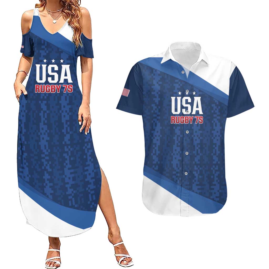 Custom USA Rugby 2025 Couples Matching Summer Maxi Dress and Hawaiian Shirt Go Champions Eagles - Wonder Print Shop