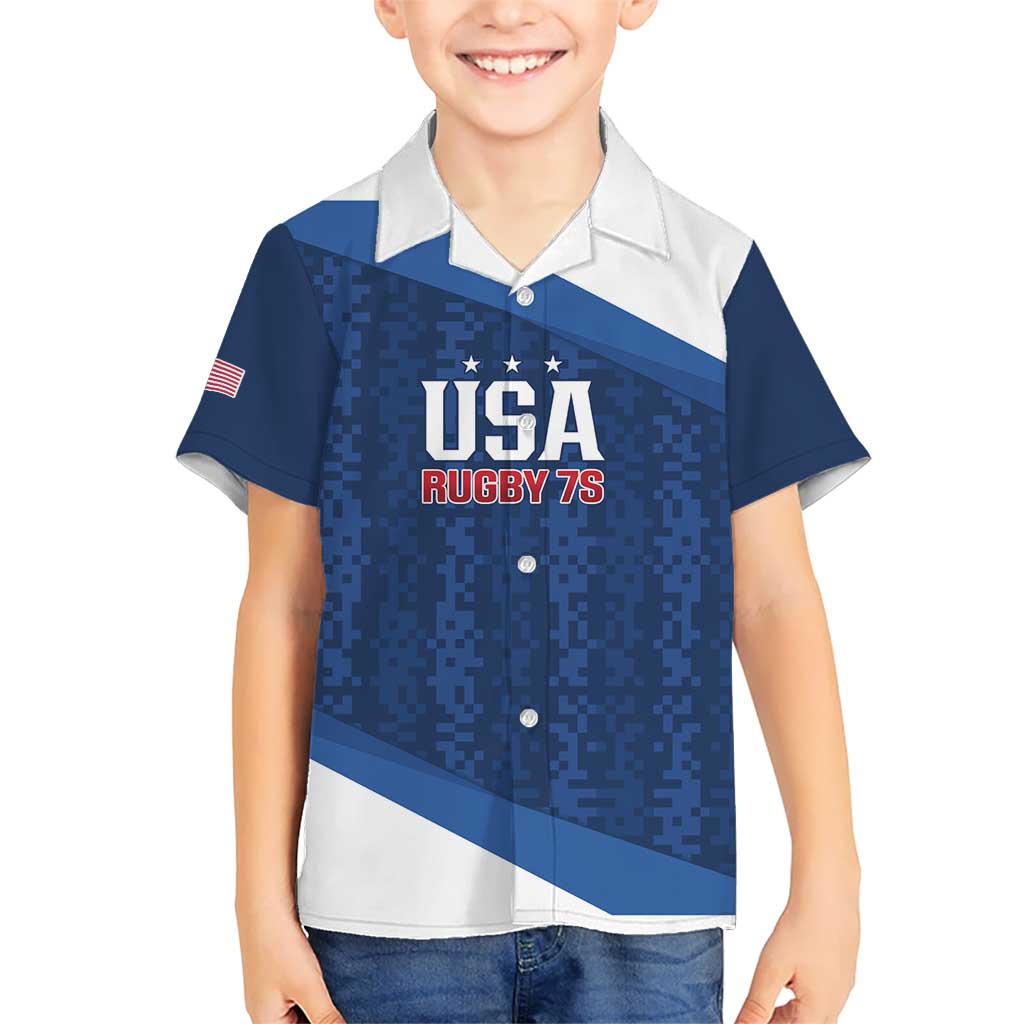 Custom USA Rugby 2025 Kid Hawaiian Shirt Go Champions Eagles - Wonder Print Shop