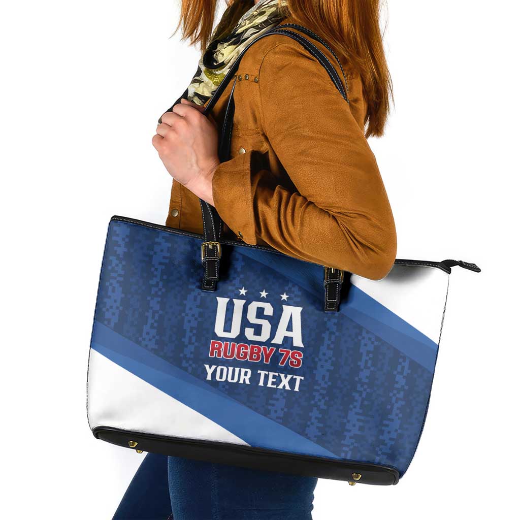 Custom USA Rugby 2025 Leather Tote Bag Go Champions Eagles - Wonder Print Shop