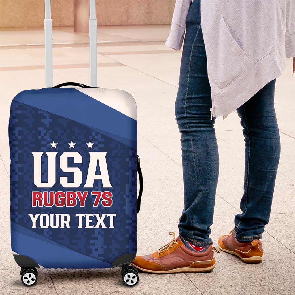 Custom USA Rugby 2025 Luggage Cover Go Champions Eagles - Wonder Print Shop