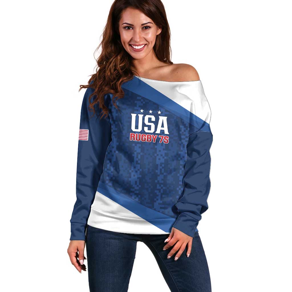 Custom USA Rugby 2025 Off Shoulder Sweater Go Champions Eagles