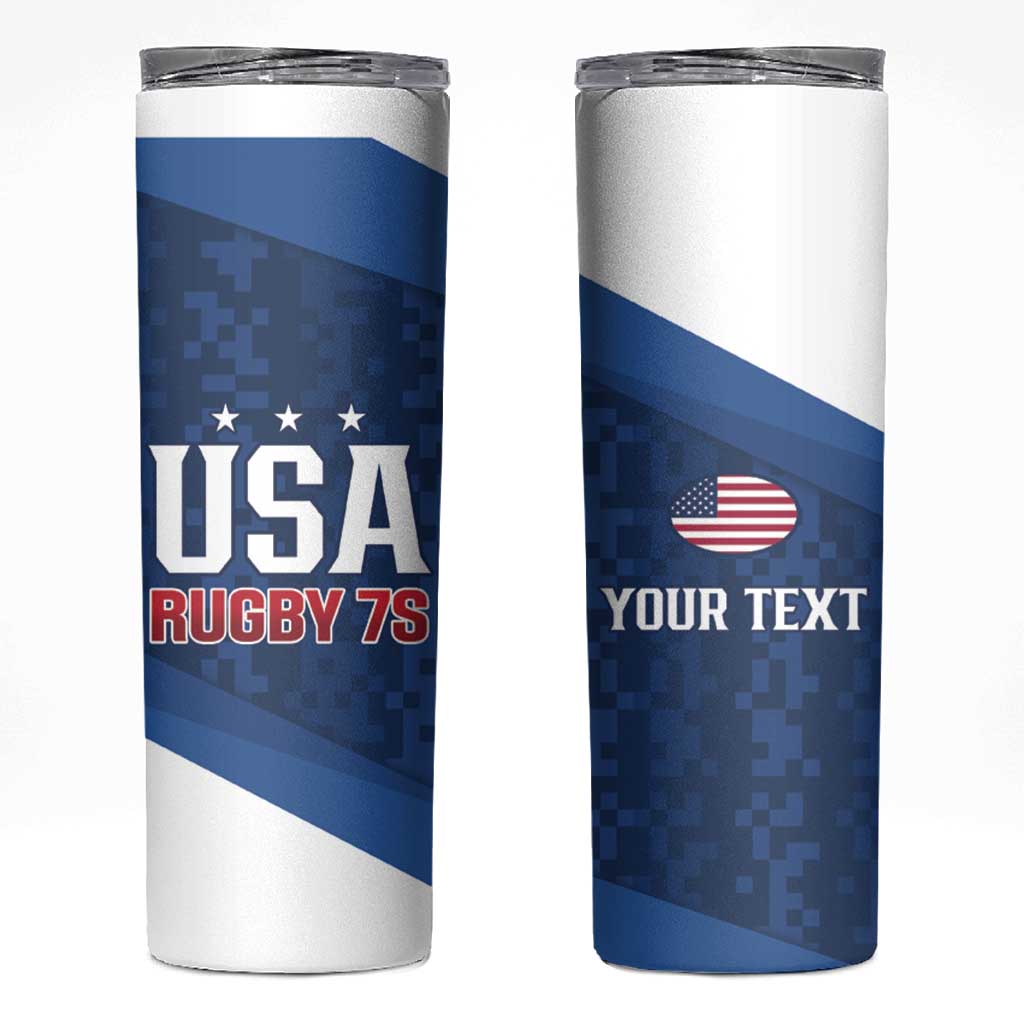 Custom USA Rugby 2025 Skinny Tumbler Go Champions Eagles