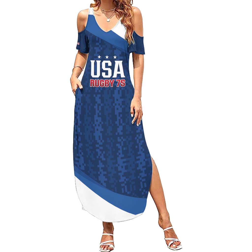 Custom USA Rugby 2025 Summer Maxi Dress Go Champions Eagles