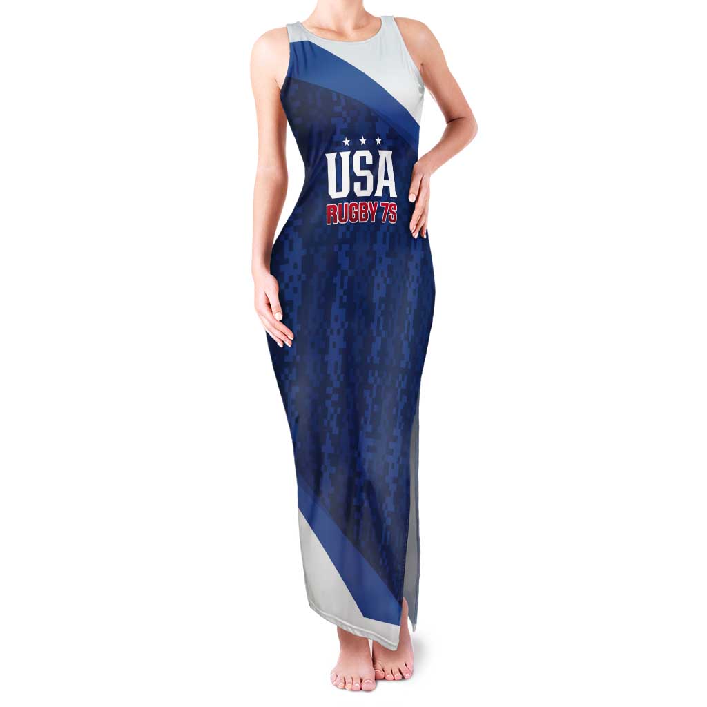 Custom USA Rugby 2025 Tank Maxi Dress Go Champions Eagles