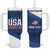 Custom USA Rugby 2025 Tumbler With Handle Go Champions Eagles