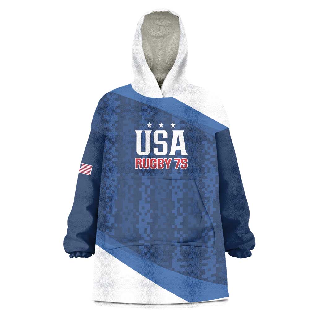 Custom USA Rugby 2025 Wearable Blanket Hoodie Go Champions Eagles