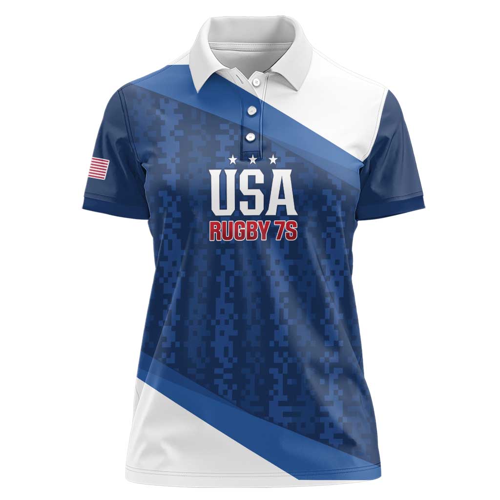 Custom USA Rugby 2025 Women Polo Shirt Go Champions Eagles