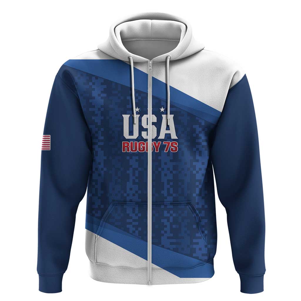 Custom USA Rugby 2025 Zip Hoodie Go Champions Eagles