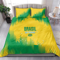Yellow and green duvet cover with two matching pillowcases, Brasil Go Yaras design