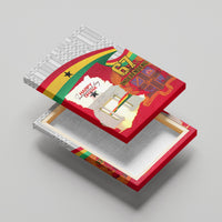 Ghana independence canvas wall art with flag colors and 67 Independence text on red
