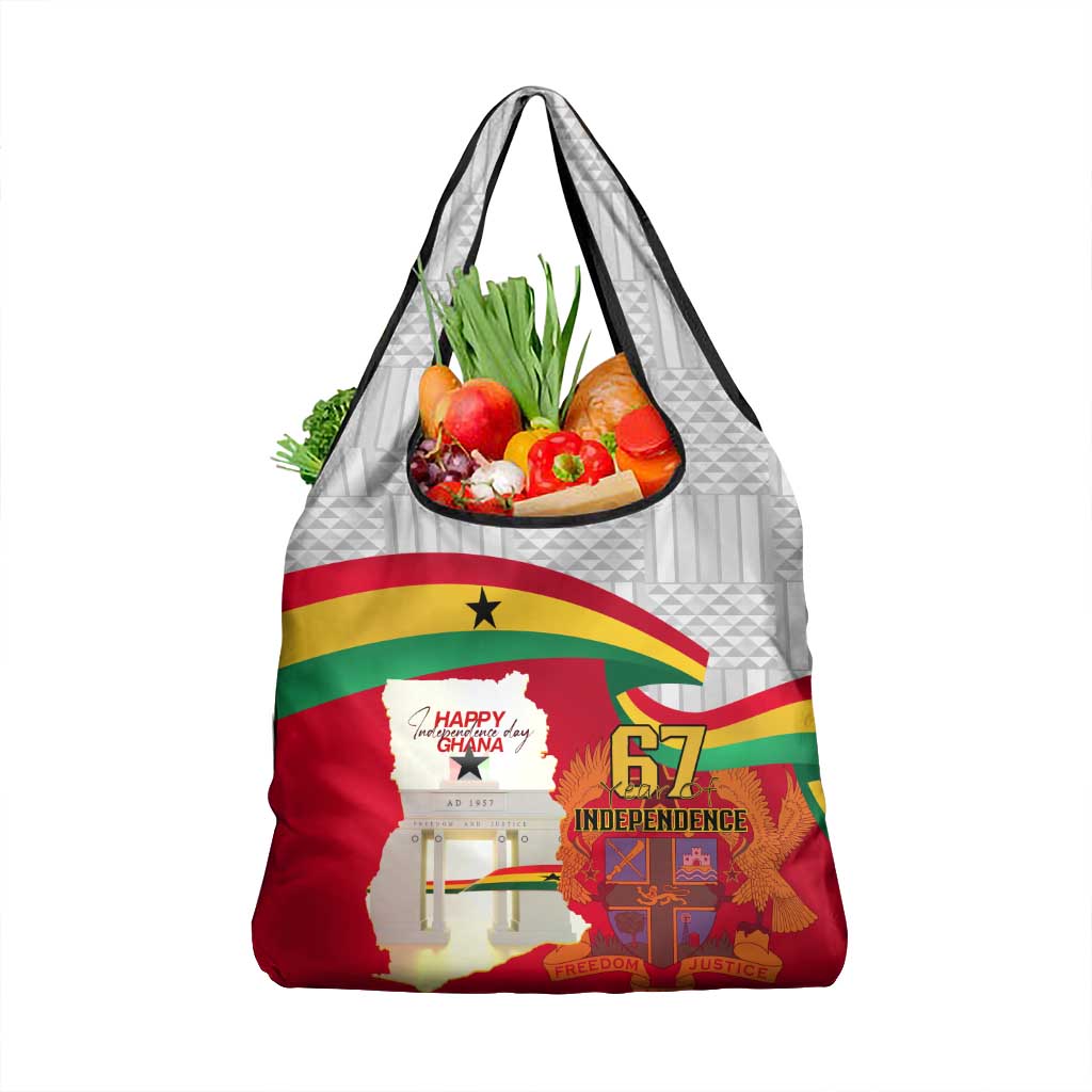 Ghana Independence Day Grocery Bag Gana Map Happy 67 Years Anniversary