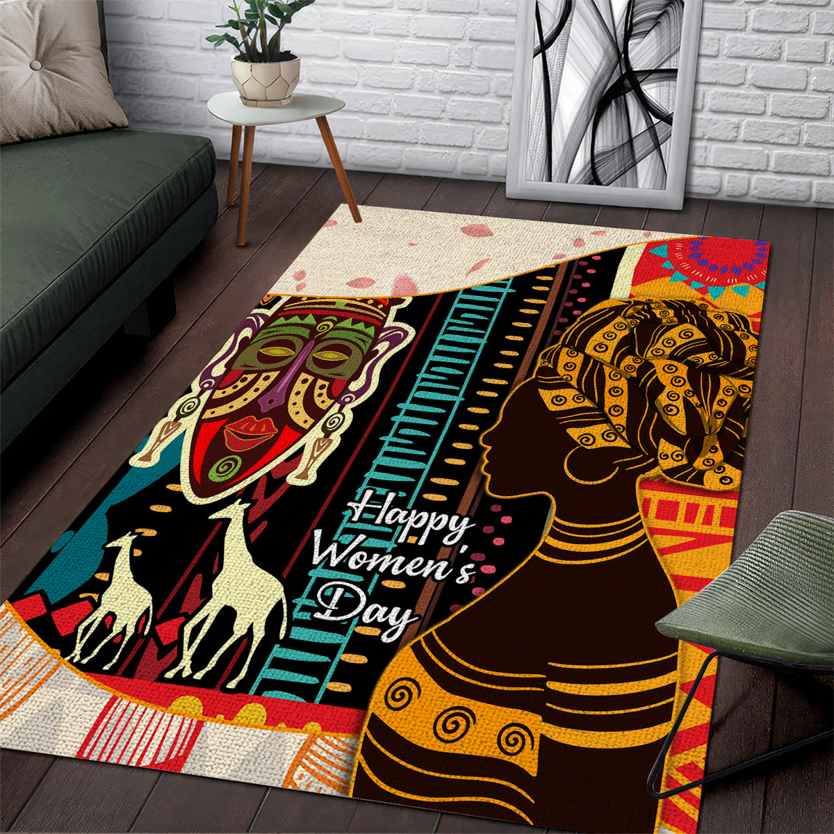 Africa International Women Day Area Rug African Pattern - Wonder Print Shop