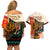 Africa International Women Day Couples Matching Off Shoulder Short Dress and Hawaiian Shirt African Pattern