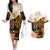 Africa International Women Day Couples Matching Off The Shoulder Long Sleeve Dress and Hawaiian Shirt African Pattern