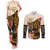 Africa International Women Day Couples Matching Tank Maxi Dress and Long Sleeve Button Shirt African Pattern