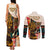 Africa International Women Day Couples Matching Tank Maxi Dress and Long Sleeve Button Shirt African Pattern