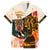 Africa International Women Day Family Matching Off Shoulder Short Dress and Hawaiian Shirt African Pattern