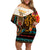 Africa International Women Day Family Matching Off Shoulder Short Dress and Hawaiian Shirt African Pattern