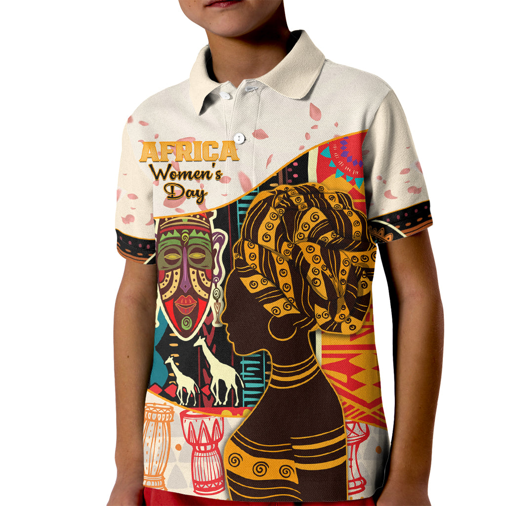 Africa International Women Day Kid Polo Shirt African Pattern