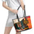 Africa International Women Day Leather Tote Bag African Pattern - Wonder Print Shop