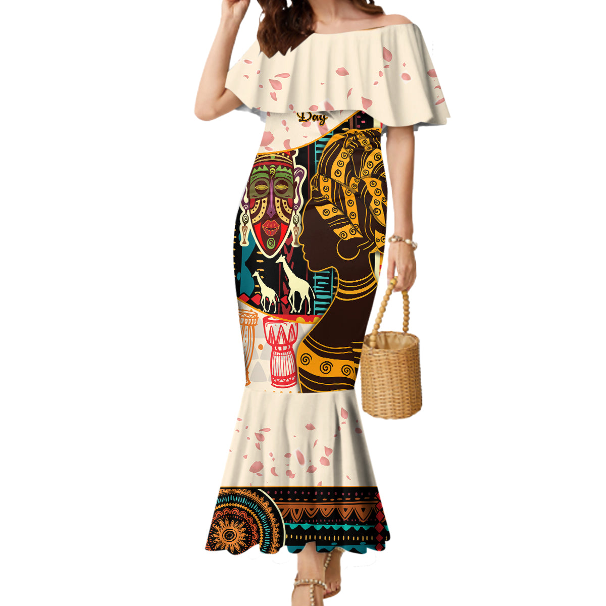 Africa International Women Day Mermaid Dress African Pattern