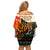 Africa International Women Day Off Shoulder Short Dress African Pattern