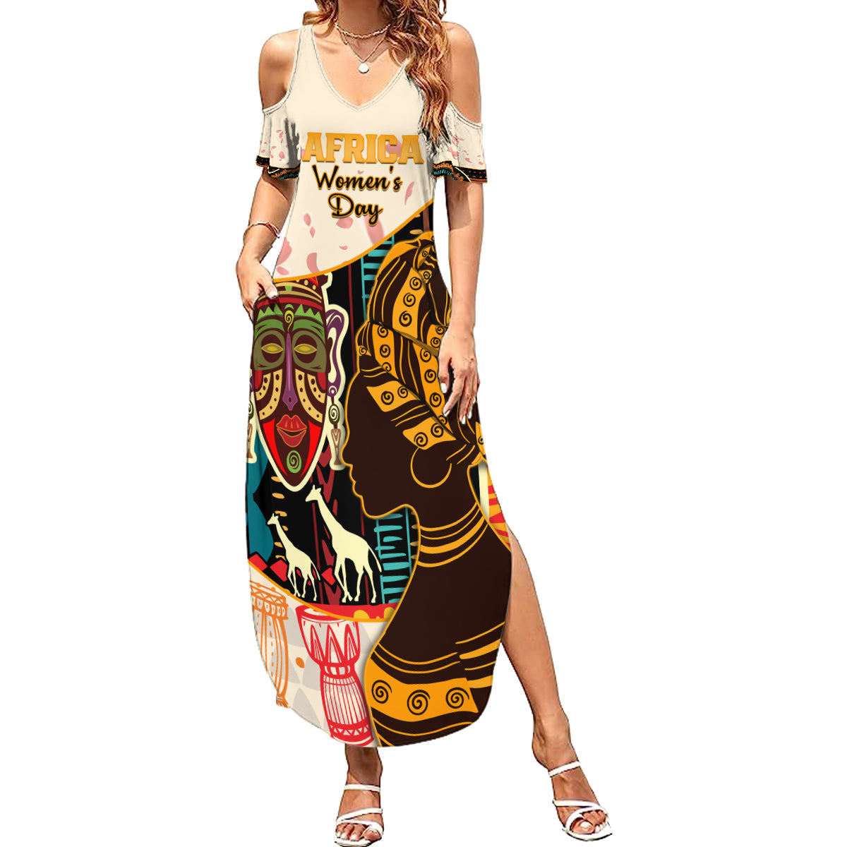 Africa International Women Day Summer Maxi Dress African Pattern