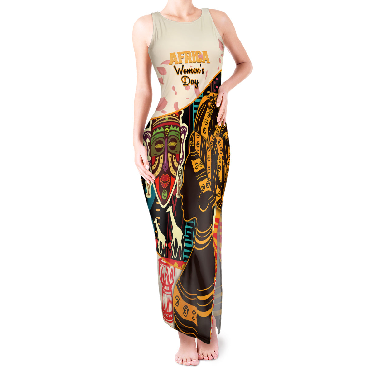 Africa International Women Day Tank Maxi Dress African Pattern