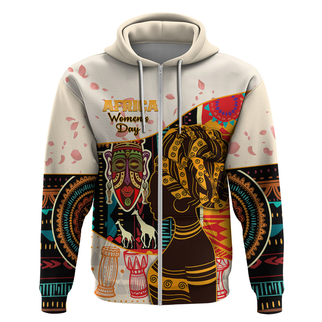 Africa International Women Day Zip Hoodie African Pattern