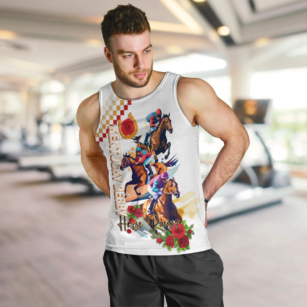 Kentucky Horse Racing Men Tank Top 2024 Happy 150th Anniversary With Roses - Wonder Print Shop