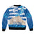 Personalised Greece Independence Day Bomber Jacket Acropolis Mix Laurel Branch - Wonder Print Shop