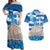 Personalised Greece Independence Day Couples Matching Off Shoulder Maxi Dress and Hawaiian Shirt Acropolis Mix Laurel Branch - Wonder Print Shop