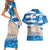 Personalised Greece Independence Day Couples Matching Short Sleeve Bodycon Dress and Hawaiian Shirt Acropolis Mix Laurel Branch - Wonder Print Shop