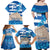 Personalised Greece Independence Day Family Matching Off Shoulder Maxi Dress and Hawaiian Shirt Acropolis Mix Laurel Branch - Wonder Print Shop