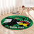 Custom Bolivia Football Round Carpet Andean Condor Vamo La Verde