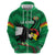 Custom Bolivia Football Zip Hoodie Andean Condor Vamo La Verde