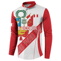 White and red button-up football sweatshirt with 'LA BICOLOR' front graphic
