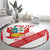 Custom Peru Football Round Carpet La Bicolor Coat Of Arms Style