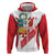 Custom Peru Football Zip Hoodie La Bicolor Coat Of Arms Style