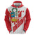 Custom Peru Football Zip Hoodie La Bicolor Coat Of Arms Style