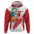 Custom Peru Football Zip Hoodie La Bicolor Coat Of Arms Style