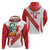 Custom Peru Football Zip Hoodie La Bicolor Coat Of Arms Style