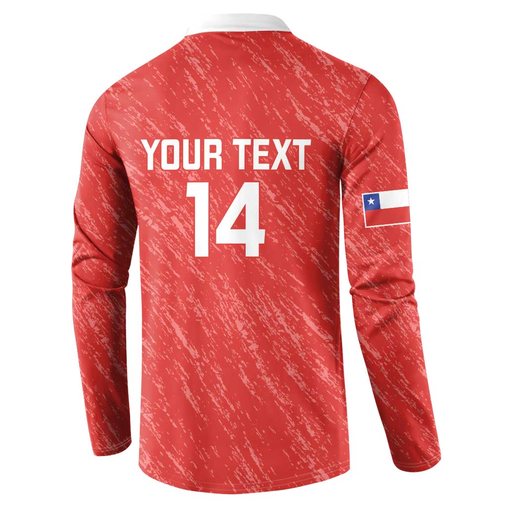 Custom Chile Football Button Sweatshirt Vamos La Roja
