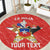 Custom Chile Football Round Carpet Vamos La Roja