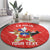 Custom Chile Football Round Carpet Vamos La Roja