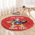 Custom Chile Football Round Carpet Vamos La Roja