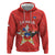 Custom Chile Football Zip Hoodie Vamos La Roja