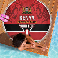 Custom Kenya Football Beach Blanket Come On Harambee Stars