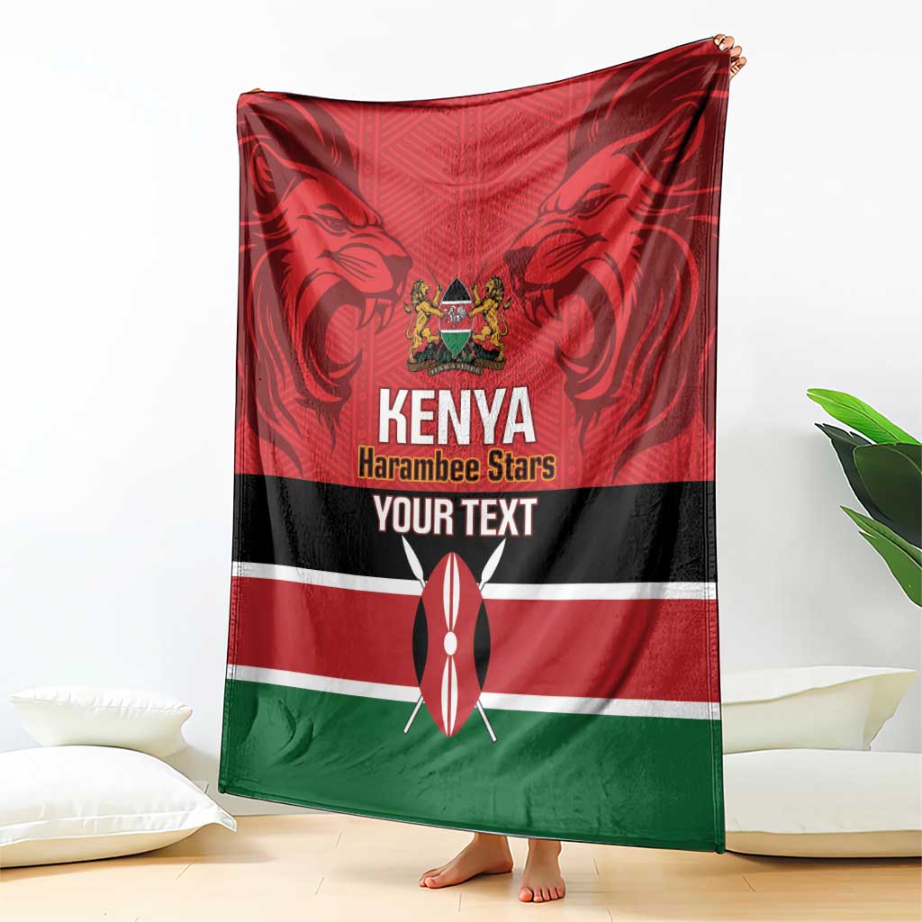 Custom Kenya Football Blanket Come On Harambee Stars