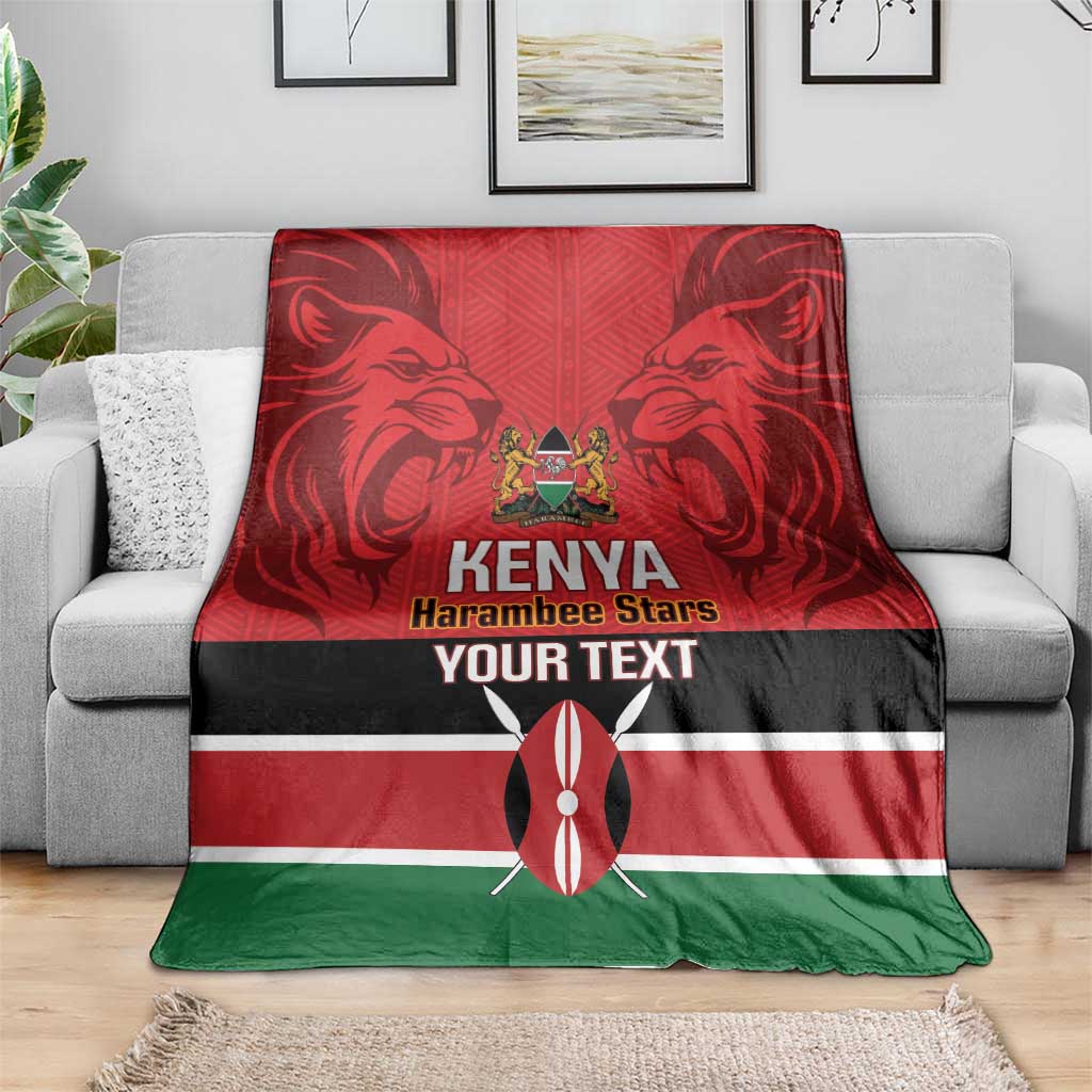 Custom Kenya Football Blanket Come On Harambee Stars